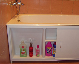 Какой фартук для ванной удобный в обслуживании сифона?